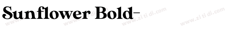 Sunflower Bold字体转换